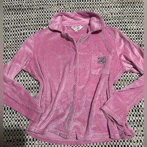 Juicy couture pj button up long sleeve